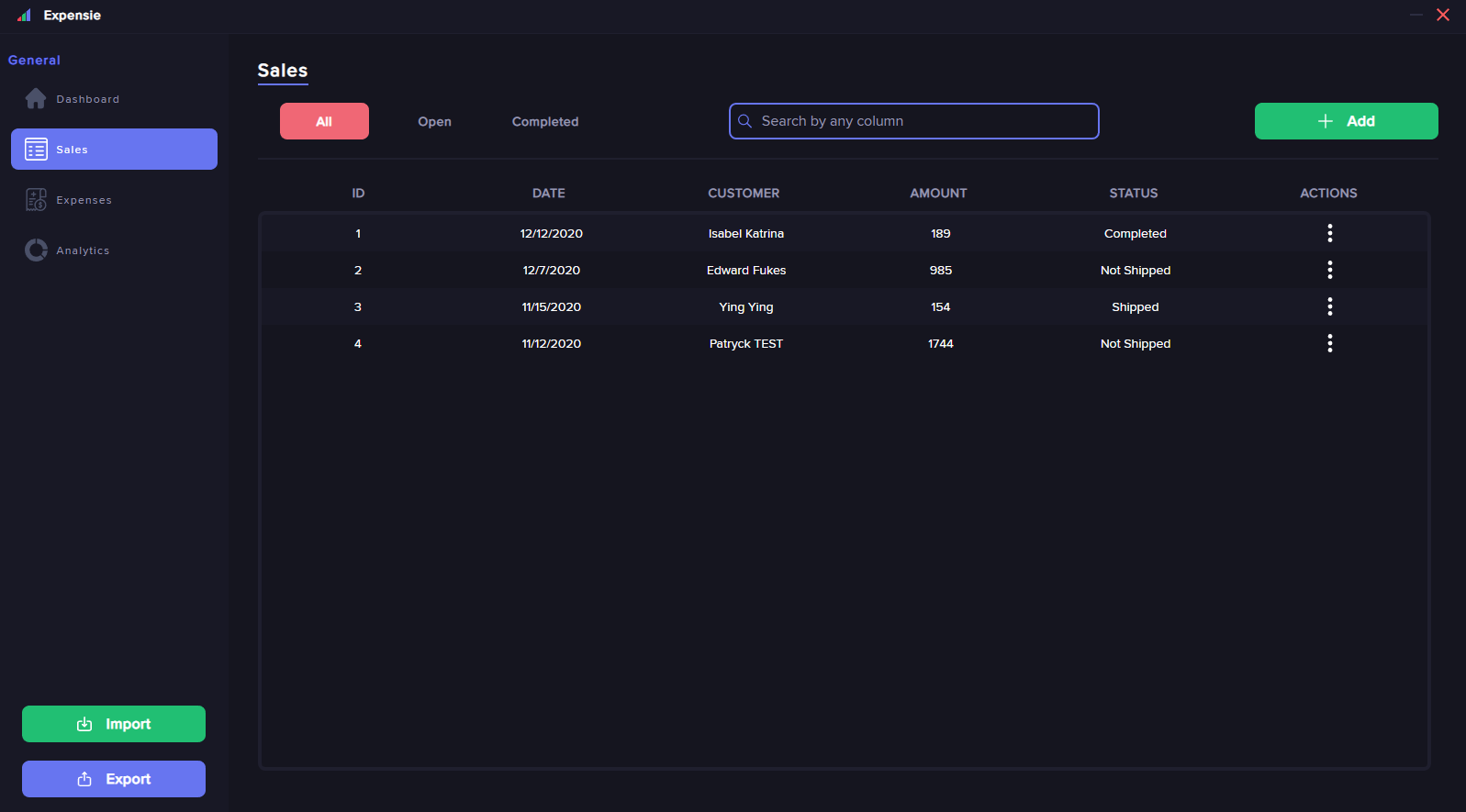 Sales Dashboard