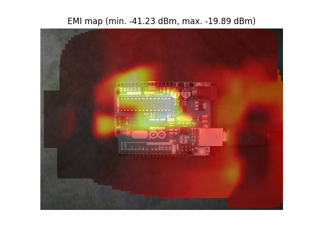 Arduino Uno RF power map.