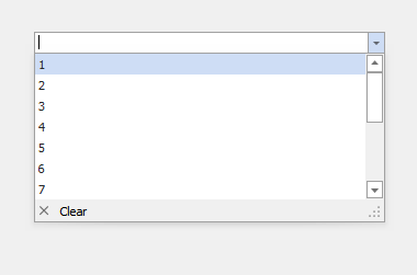 WinForms ComboBoxEdit - Display close and clear buttons in the dropdown