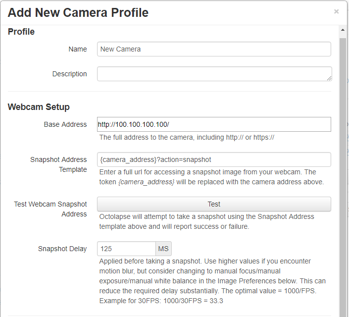 The camera profile Page 1