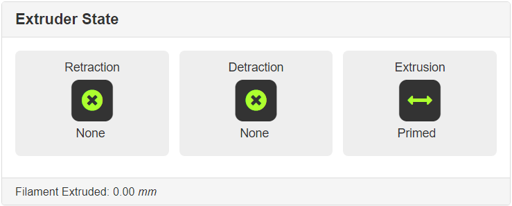 Extruder State Change Info Panel