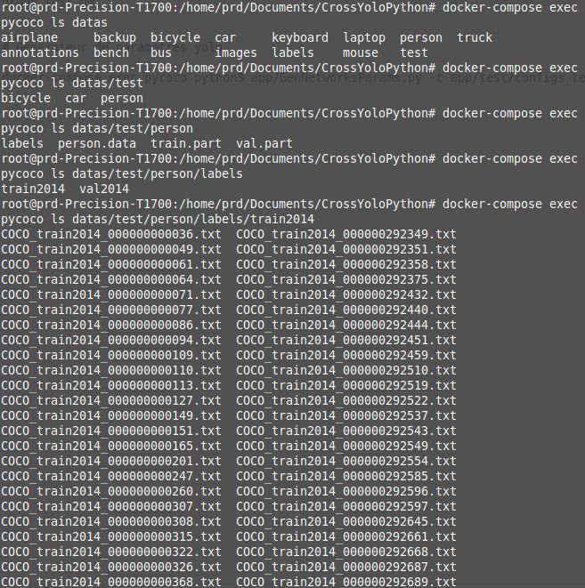 Terminal resultat fonction GenNetworksParams