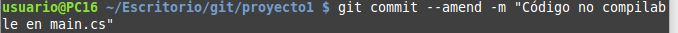 git commit --amend -m "explicacion"