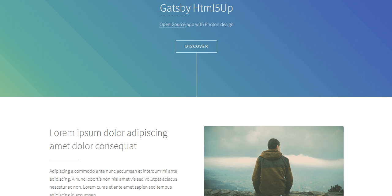 GatsbyJS Photon - Open-Source GatsbyJS Starter.