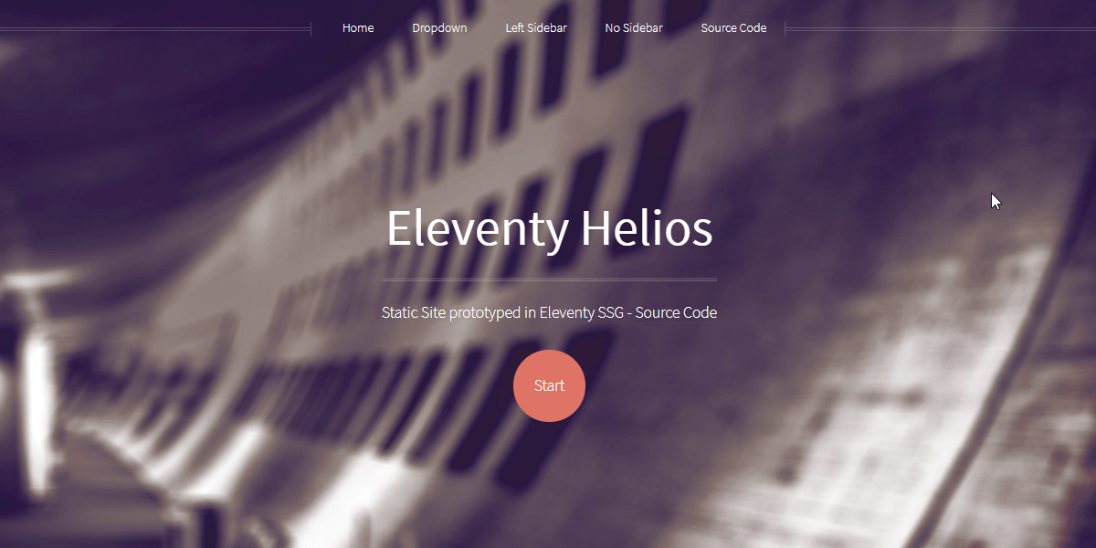 Eleventy Html5UP Helios - Static Site Starter.