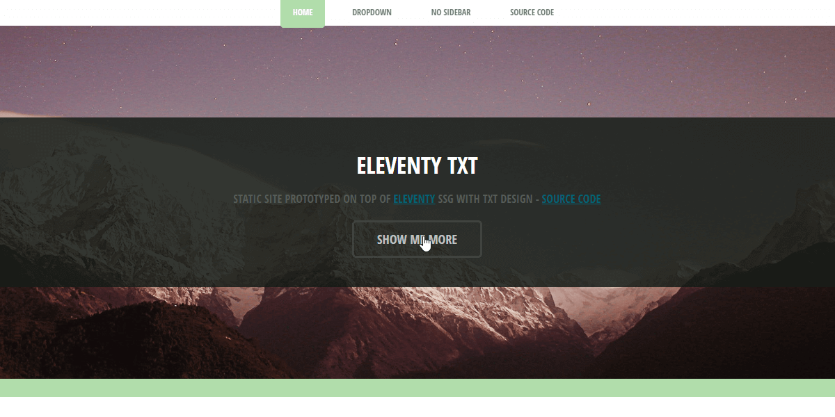 Eleventy Html5UP TXT - Open-Source Static Site Starter.