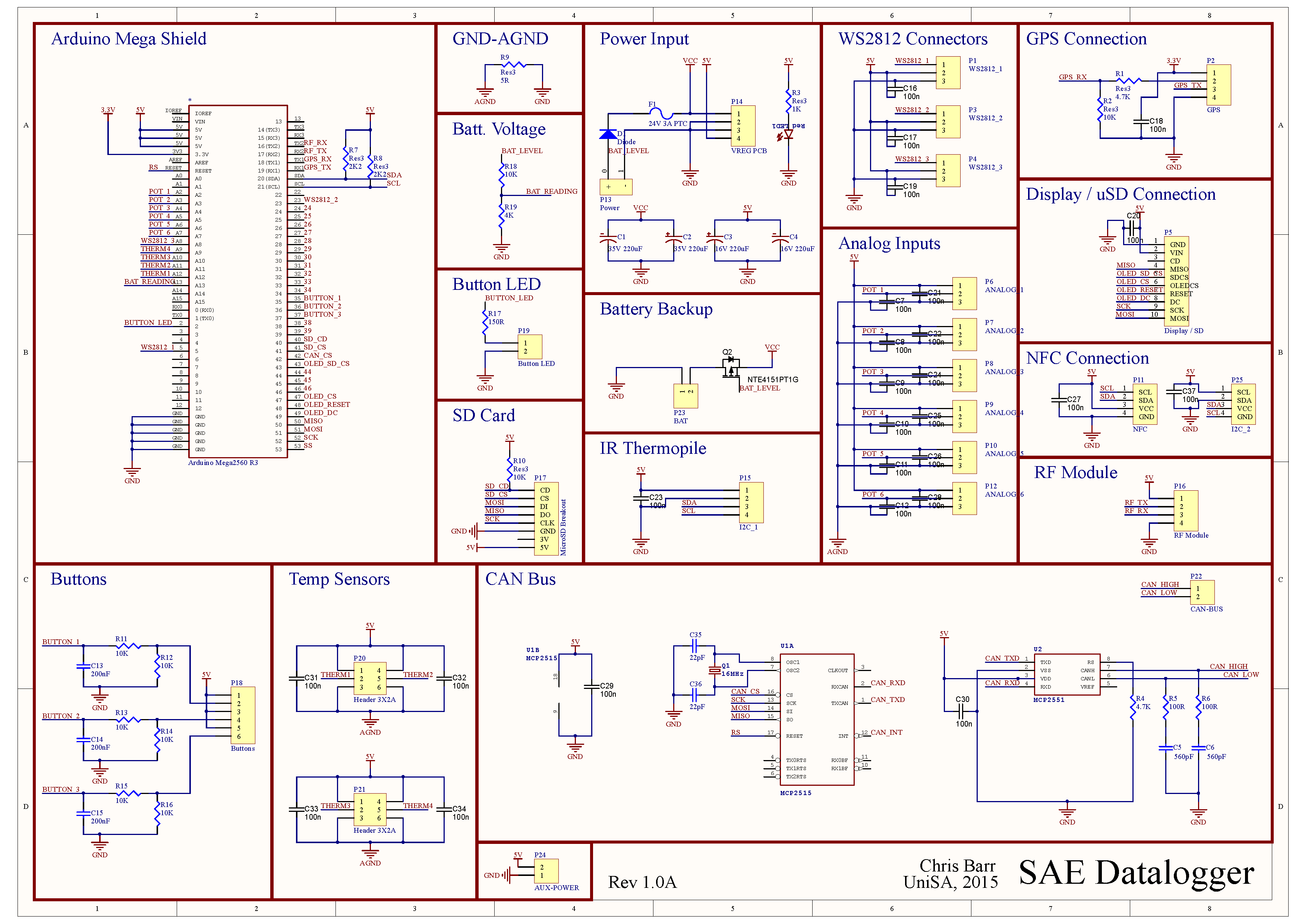 FSAE Datalogger Schematic