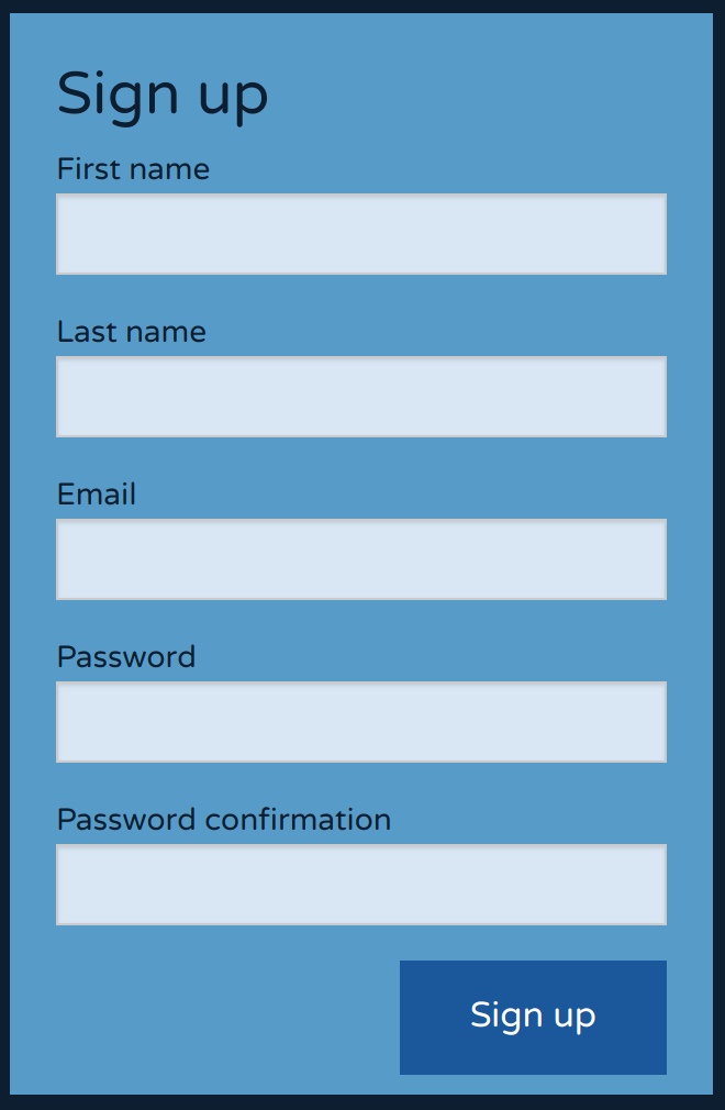 Sign Up Screen