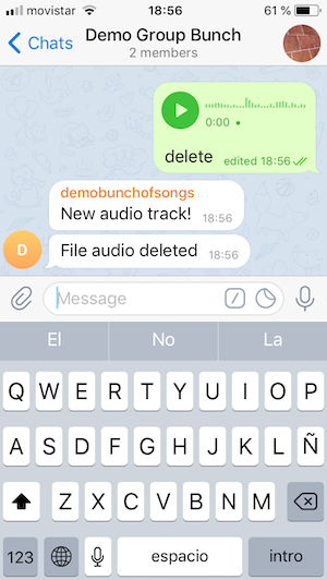 Delete audio track