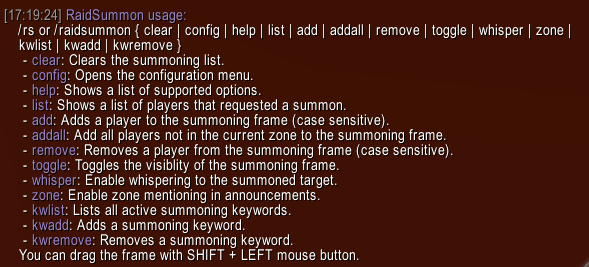 RaidSummon Help
