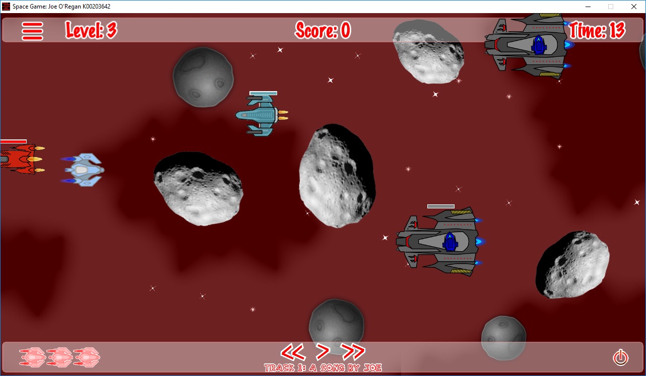 Space Game: Asteroids and Enemies
