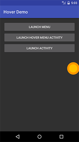 Demo Hover Menu - Launching