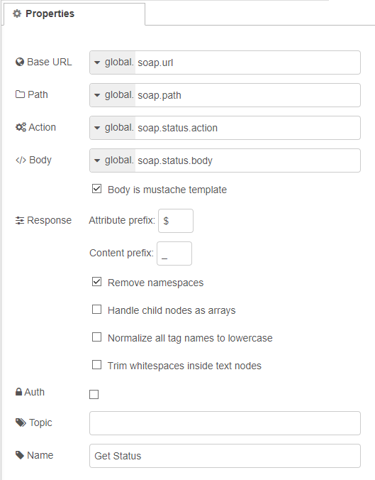 node configuration