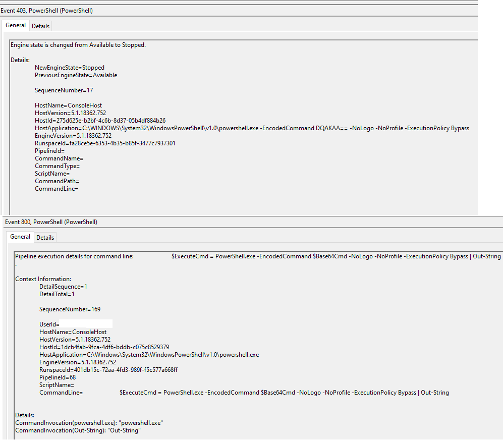 Obfuscation in Event Viewer