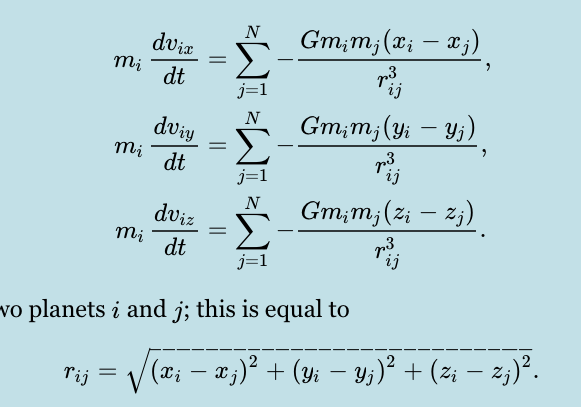 Gravitational Force Equation