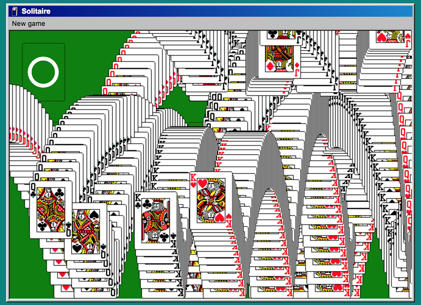 JavaScript Solitaire Win