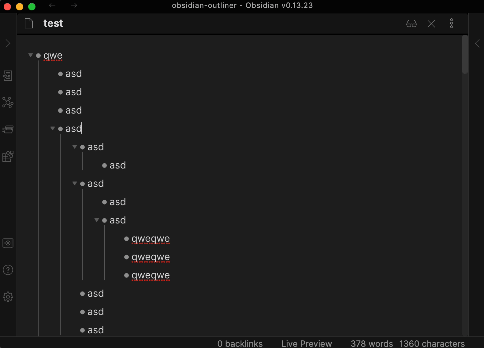 Demo of vertical indentation lines