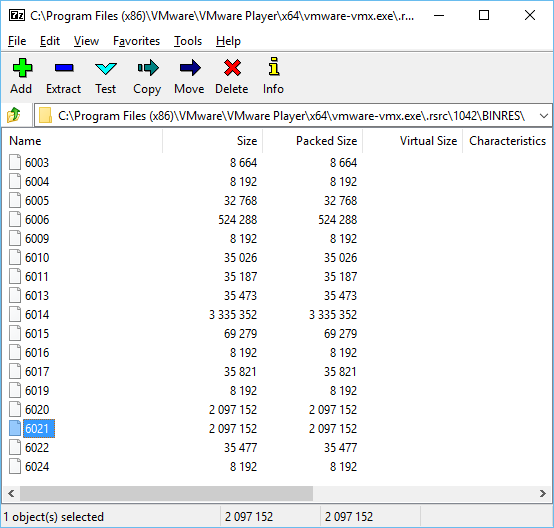 VMWare UEFI firmware extraction