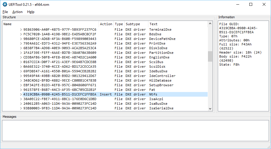 NTFS module location in UBU