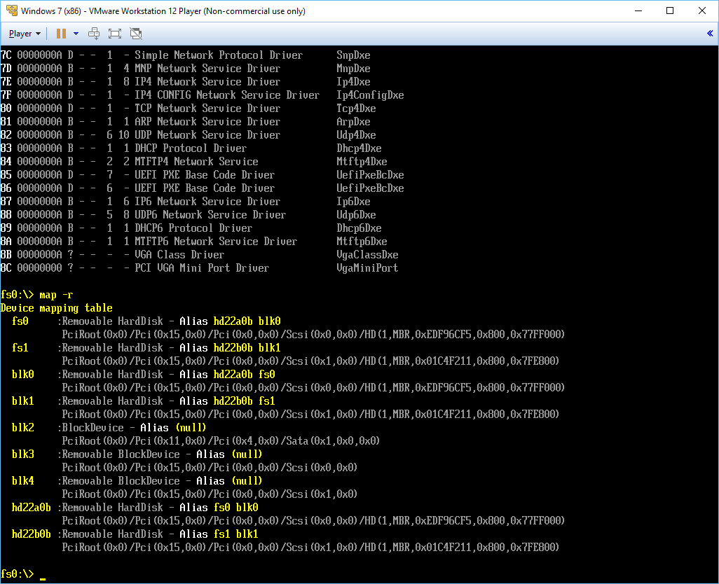 VMWare EFI Shell