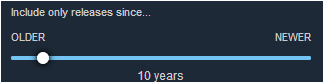 Slider for release recency